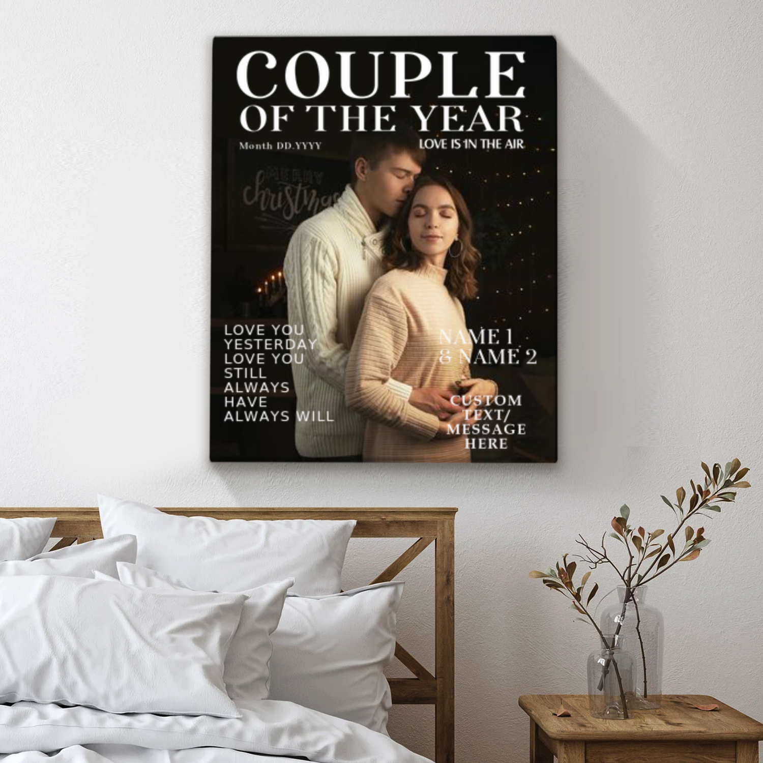 Couple Of The Year Magazine Cover, Anniversary Gift For Couples, Custom Couple Magazine