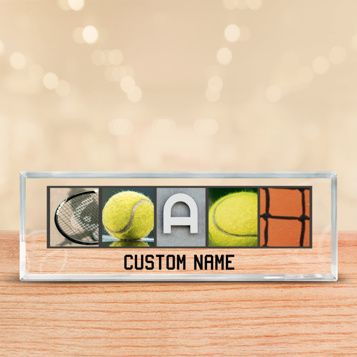 Personalized Tennis Coach Desk Plate, Tennis Acrylic Plaques For ...