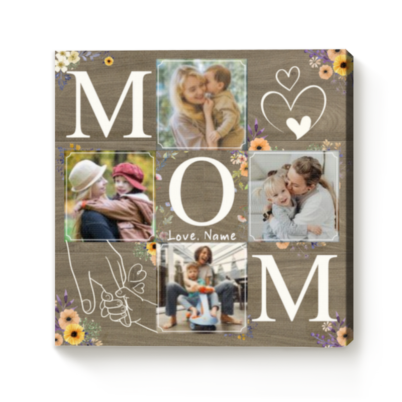 custom photo collage canvas for mom mother’s day picture collage canvas,daughter to mum gifts nice birthday gifts for mom