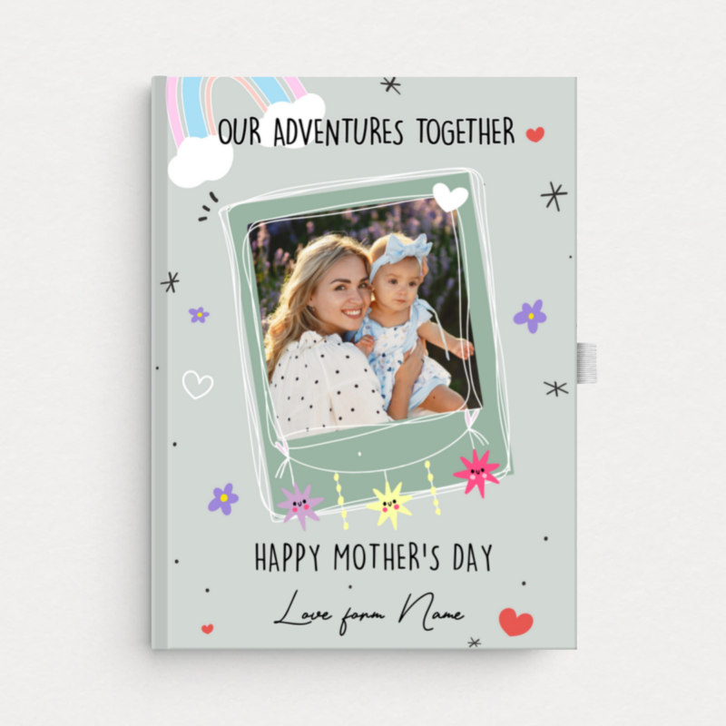 personalized picture journal gift for mom our adventures together memory notebook custom mother's day gift from daughter mom birthday gift