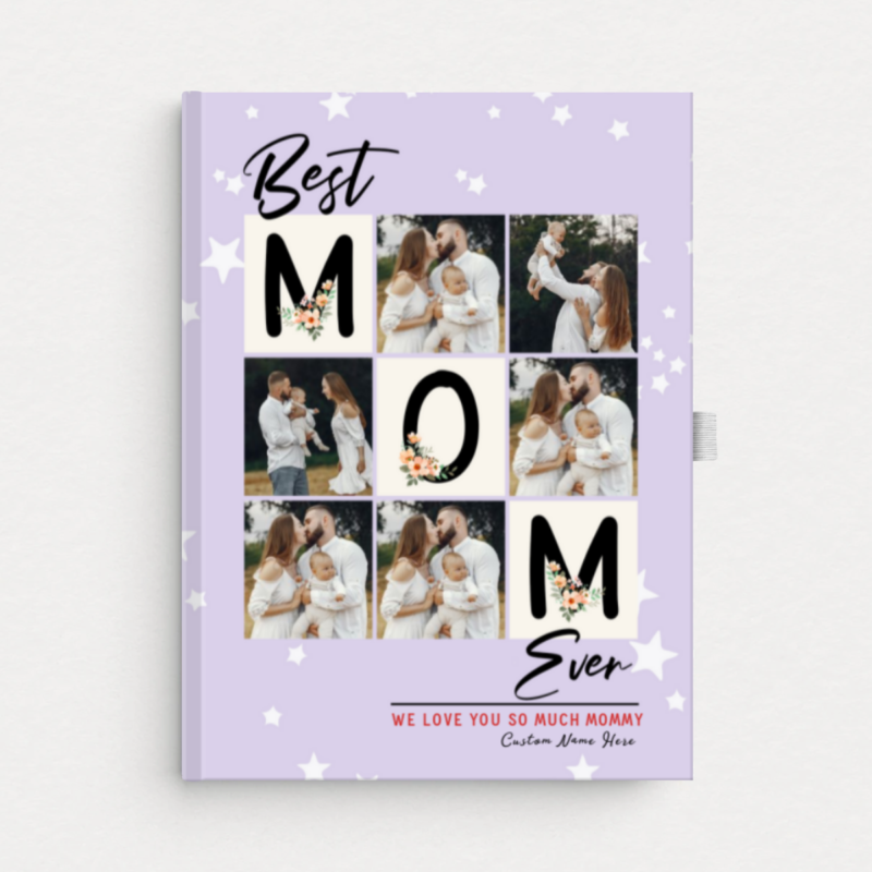 personalized best mom ever collage journal hardcover notebook for mom creative mother's day gifts gift for mom from kids