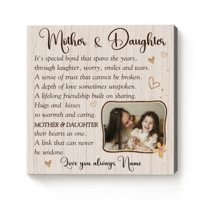 personalized mother and daughter photo canvas mothers day gifts from daughter mum birthday gift sentimental gifts for mom from daughter
