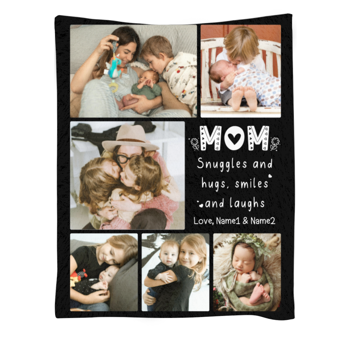 Personalized Photo Blankets For Mom, Custom Mom Gifts For Mothers Day ...