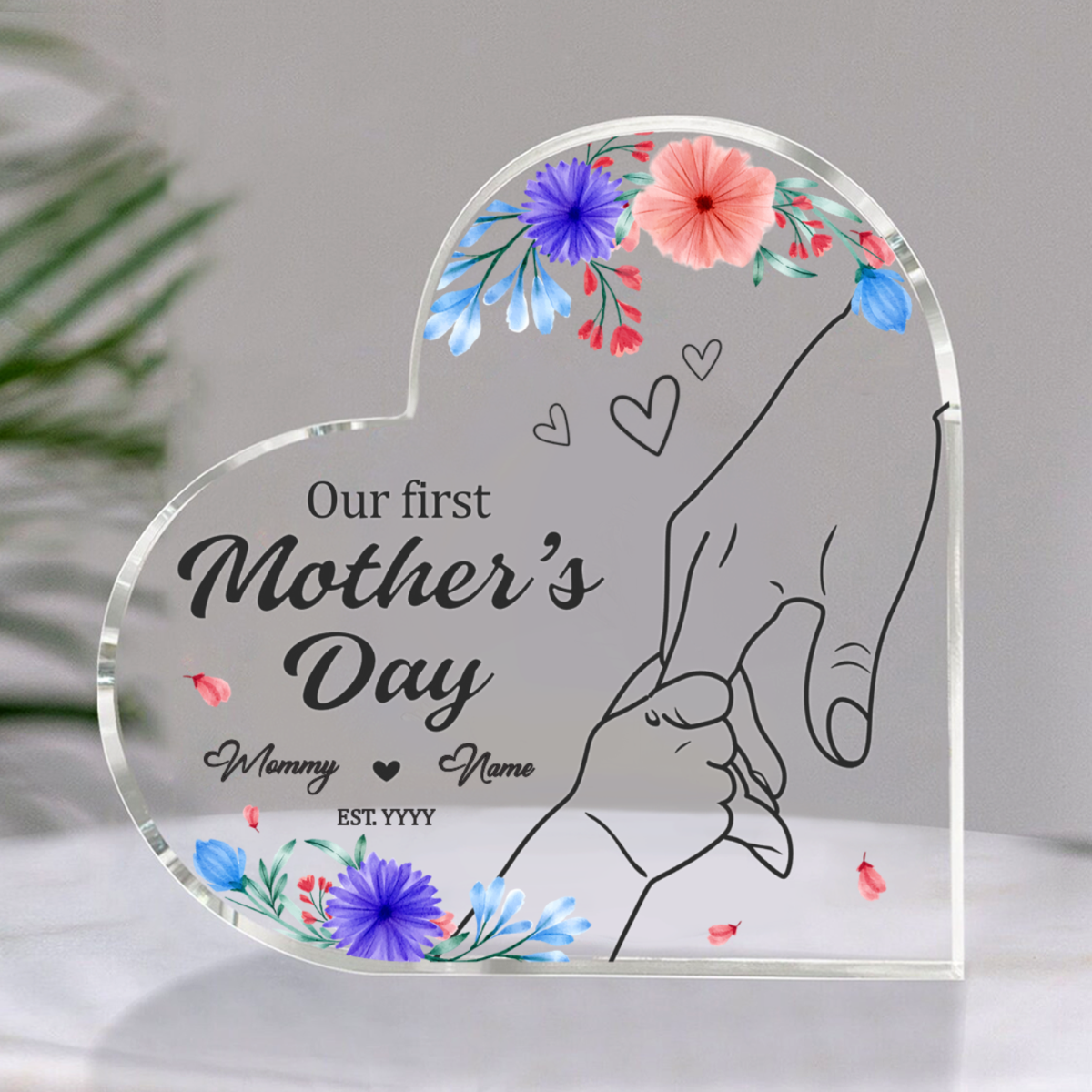Acrylic Heart Keepsake For Mom - Mother's Day, Birthday, Christmas Gift