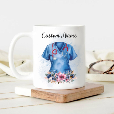 personalized nurse uniform mug with name nurse thank you gift custom new nurse gift nurse coffee mug gift for nursing graduate