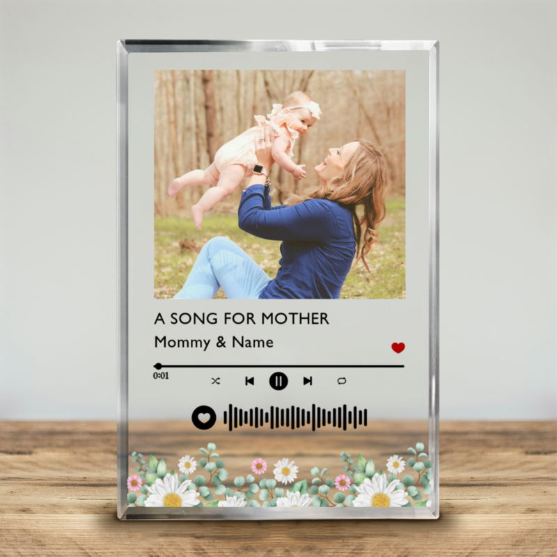 personalized spotify acrylic plaque for mom custom mother's day song plaque gift music plaque for mom gifts for mummy from kids
