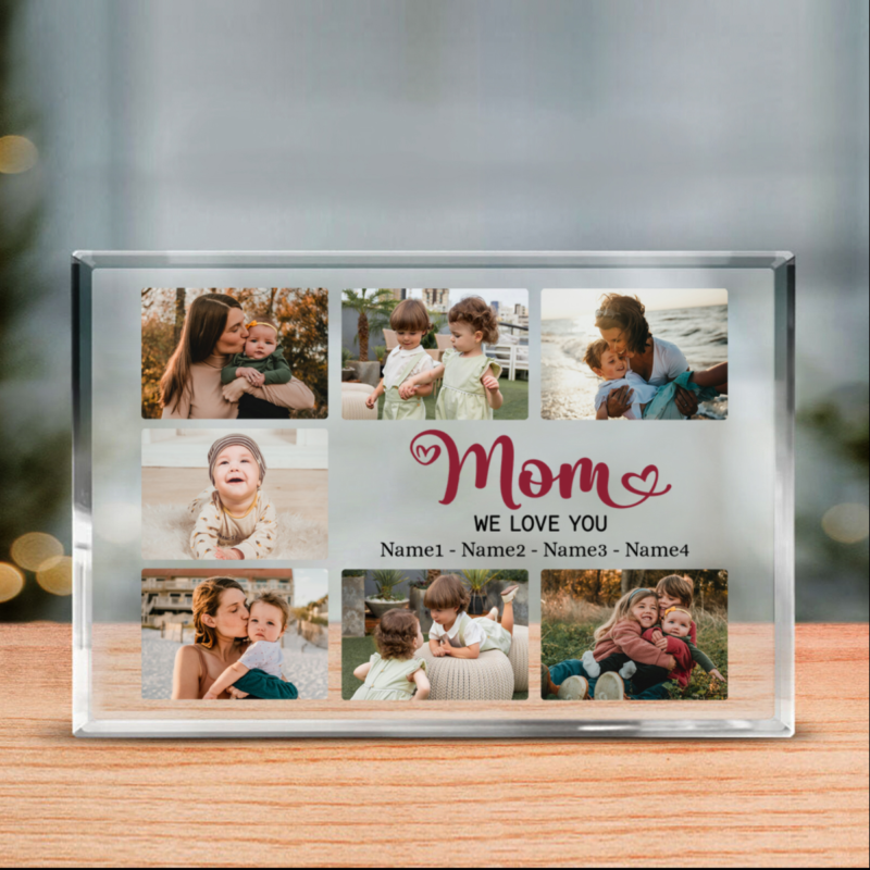personalized mom collage acrylic block mommy photo keepsake plaque mother's day gifts from kids custom gifts for mums