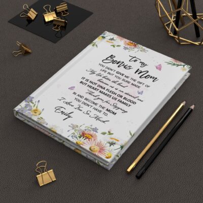 Custom Journal For Bonus Mom, Personalized Stepmom Notebook, Sentimental Gift For Stepmom, Bonus Mom Gift