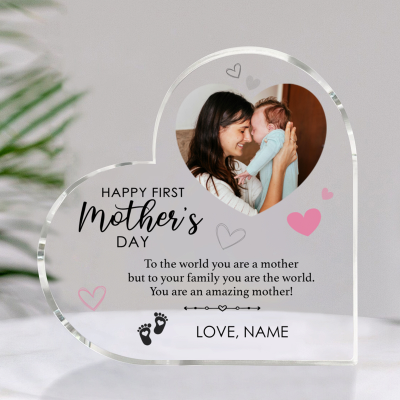 first mothers day personalized photo acrylic block new mom gift first time mom gift mother's day gift for new mom