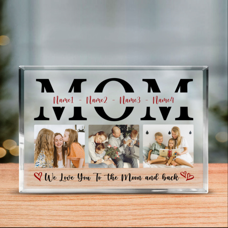 personalized mom photo acrylic block custom mom keepsake plaque unique mothers day gift from kids gifts for mom