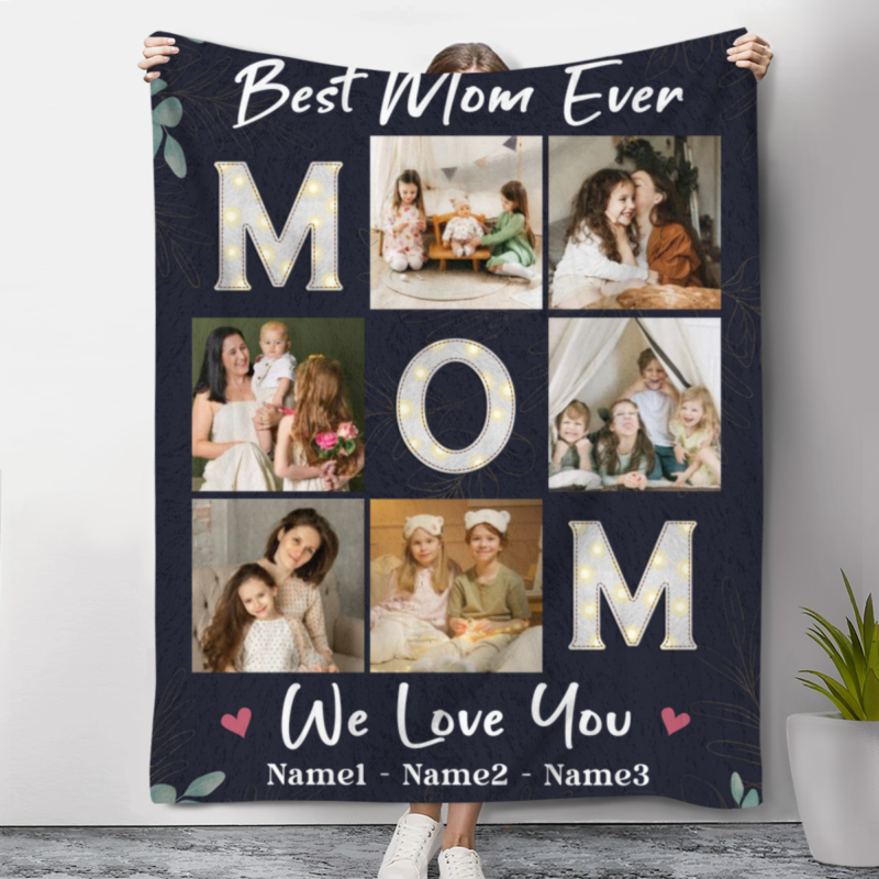 mothers day blanket personalized blanket for mom mother's day gift for mom best mom ever gifts