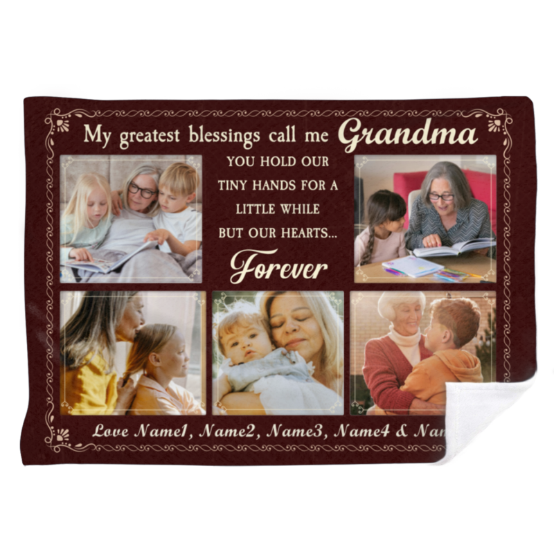 mother's day gifts from grandkids personalized grandma blanket grandma photo gifts grandma birthday gifts blanket for grandma