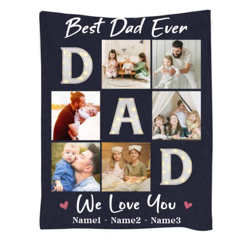 father's day blanket personalized dad blanket best dad ever gifts birthday gift for dad