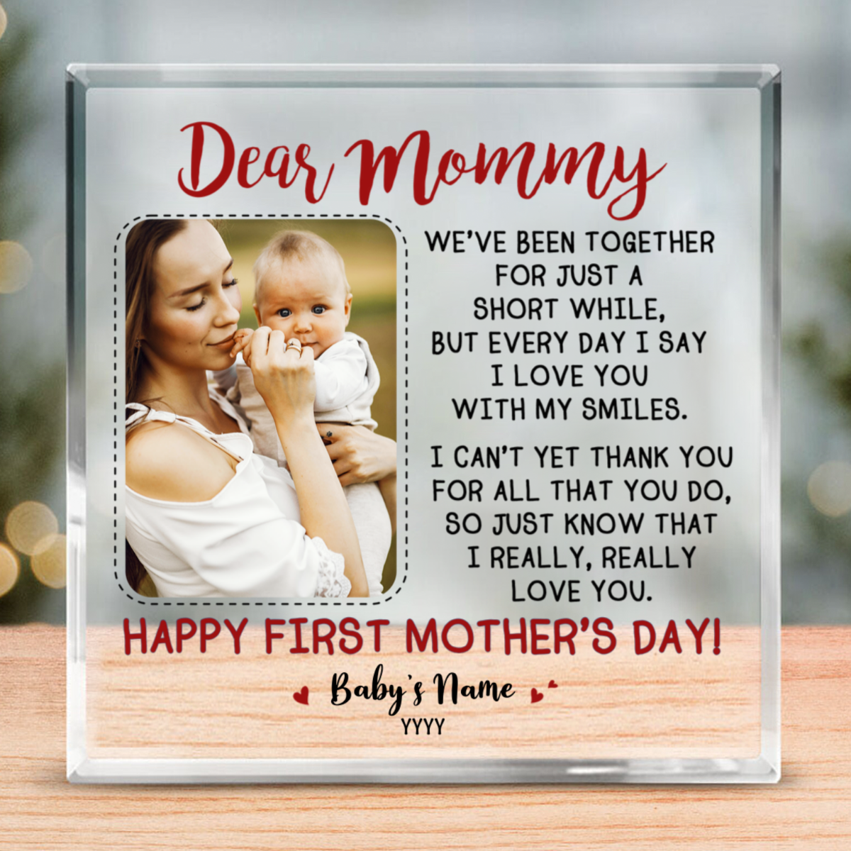 Mummy Baby's First Mother's Day Personalised Bright