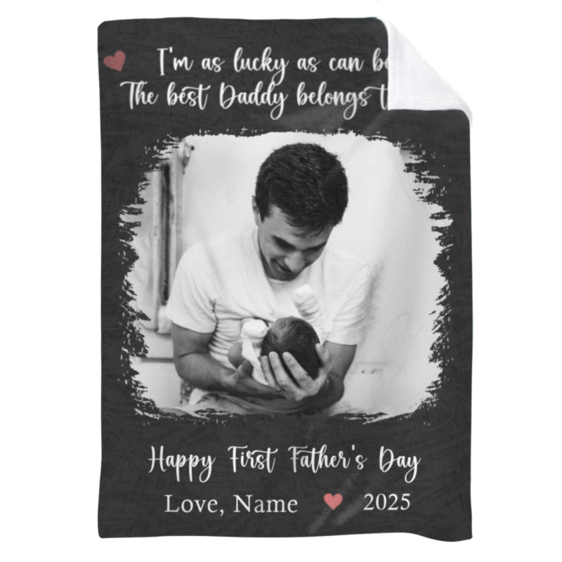 1st fathers day blanket first time fathers day gift new dad gift from baby personalized first time dad gifts