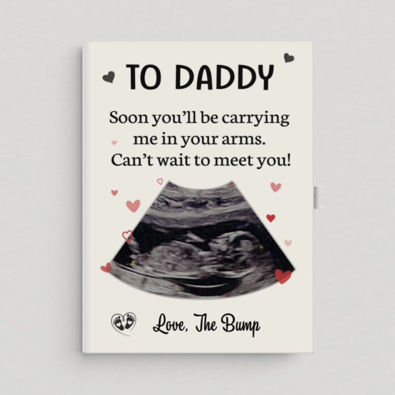 Father's Day Gifts From Bump, Dad Ultrasound Journal, Dad To Be Gift For Husband, Gift For Expecting Dads, To Daddy From The Bump Notebook