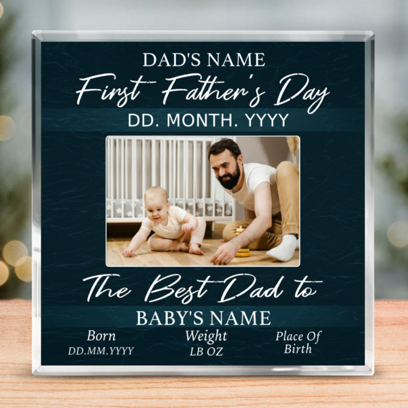 1st fathers day acrylic plaque first fathers day gift first time dad gifts from wife new father gifts gift for new daddy