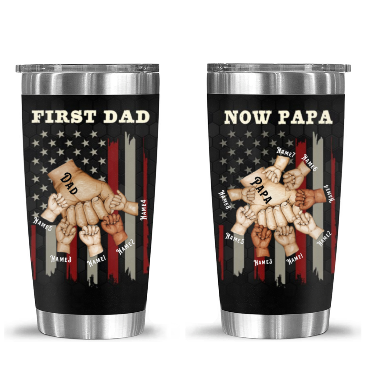 thumbnail image 2 of First Dad Now Grandpa - Personalized Father Tumbler 2 of 14