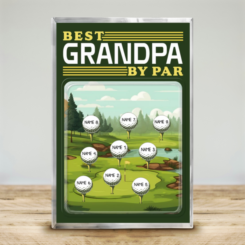 golf fathers day gifts best grandpa by par acrylic block golf gift for grandpa papa gifts for grandpa from grandkids