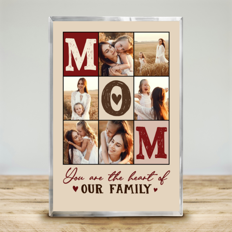 Personalized Mothers Day Gifts For Mom, Mom Photo Acrylic Plaque, Custom Mom Gift From Kids, Photo Keepsake for Mom