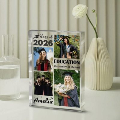 Graduation Plaque With Photo, Personalized College Grad Gift, Phd Graduation Gift, Graduate Gift