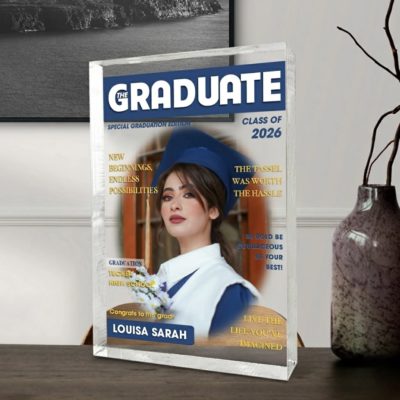 Graduation Magazine Acrylic Plaque, Senior 2026 Graduation Gifts, Gifts For Graduate, Grad Gifts For Him Her