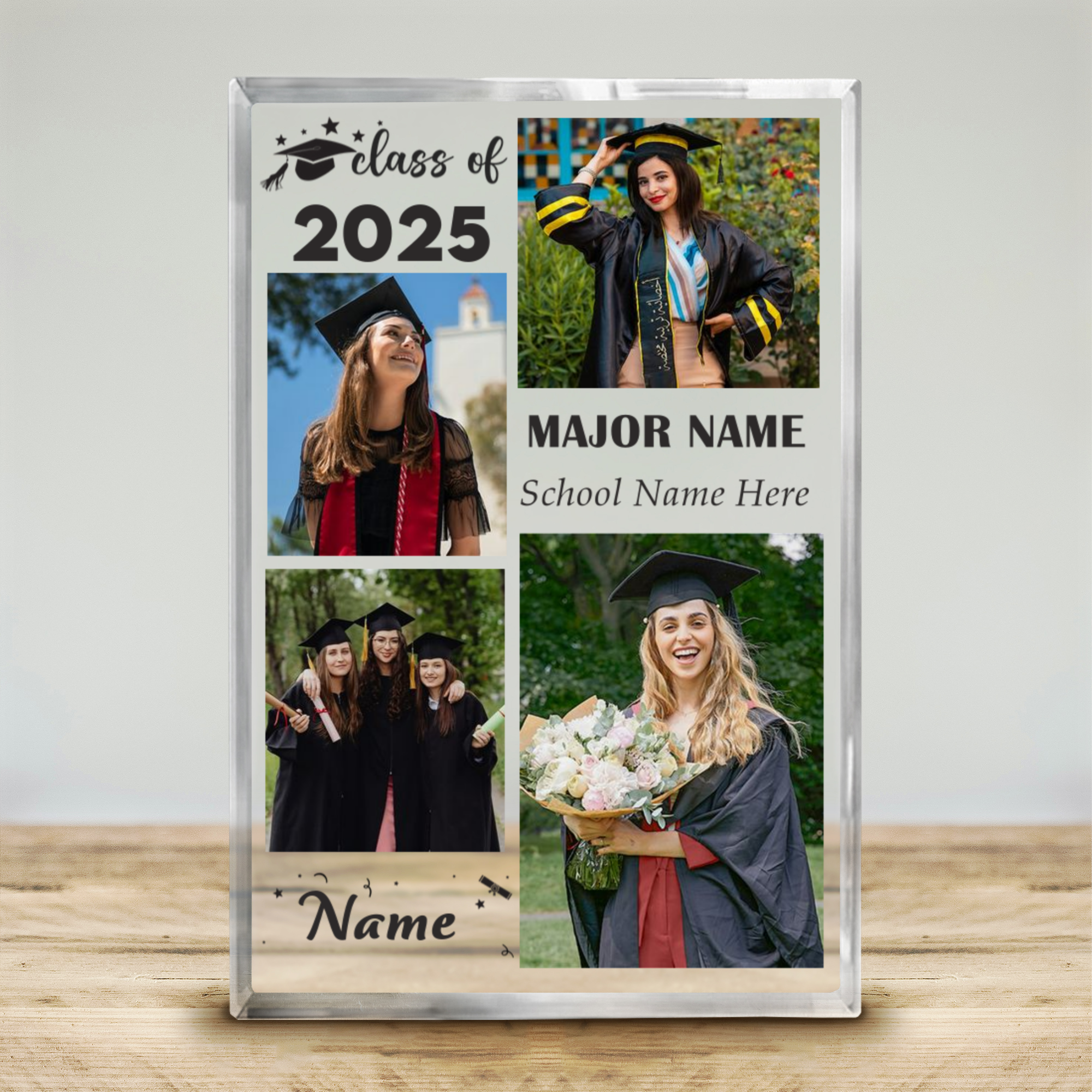 Graduation Plaque With Photo, Personalized College Grad Gift, Phd ...