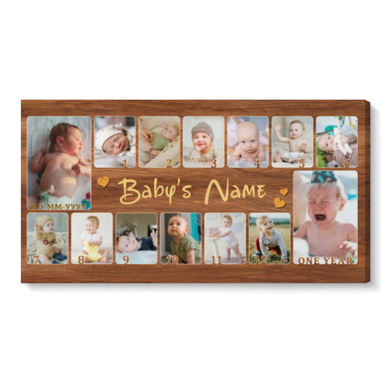 personalized first birthday gifts baby first year picture canvas 1 year old birthday gifts first birthday milestone canvas