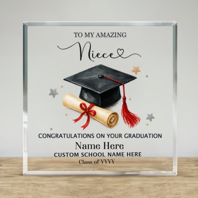 Niece Graduation Plaque, Grad Gift For Niece, High School Graduation Gift For Niece, Niece Graduation Gift