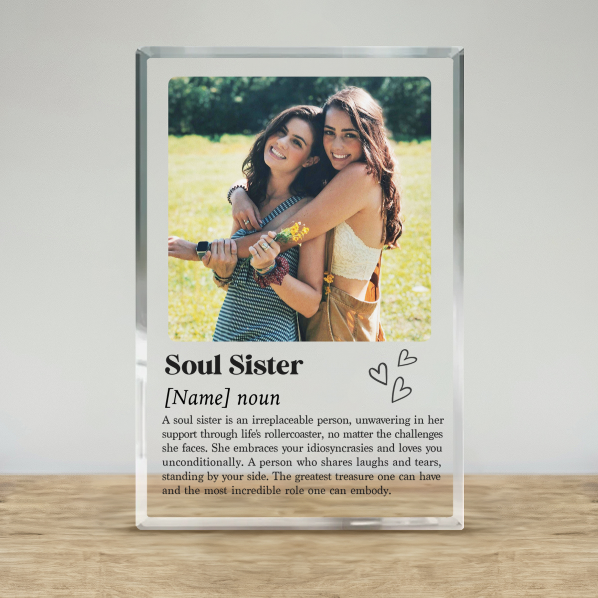 Personalized Soul Sister Definition Plaque, Acrylic Gift For Best
