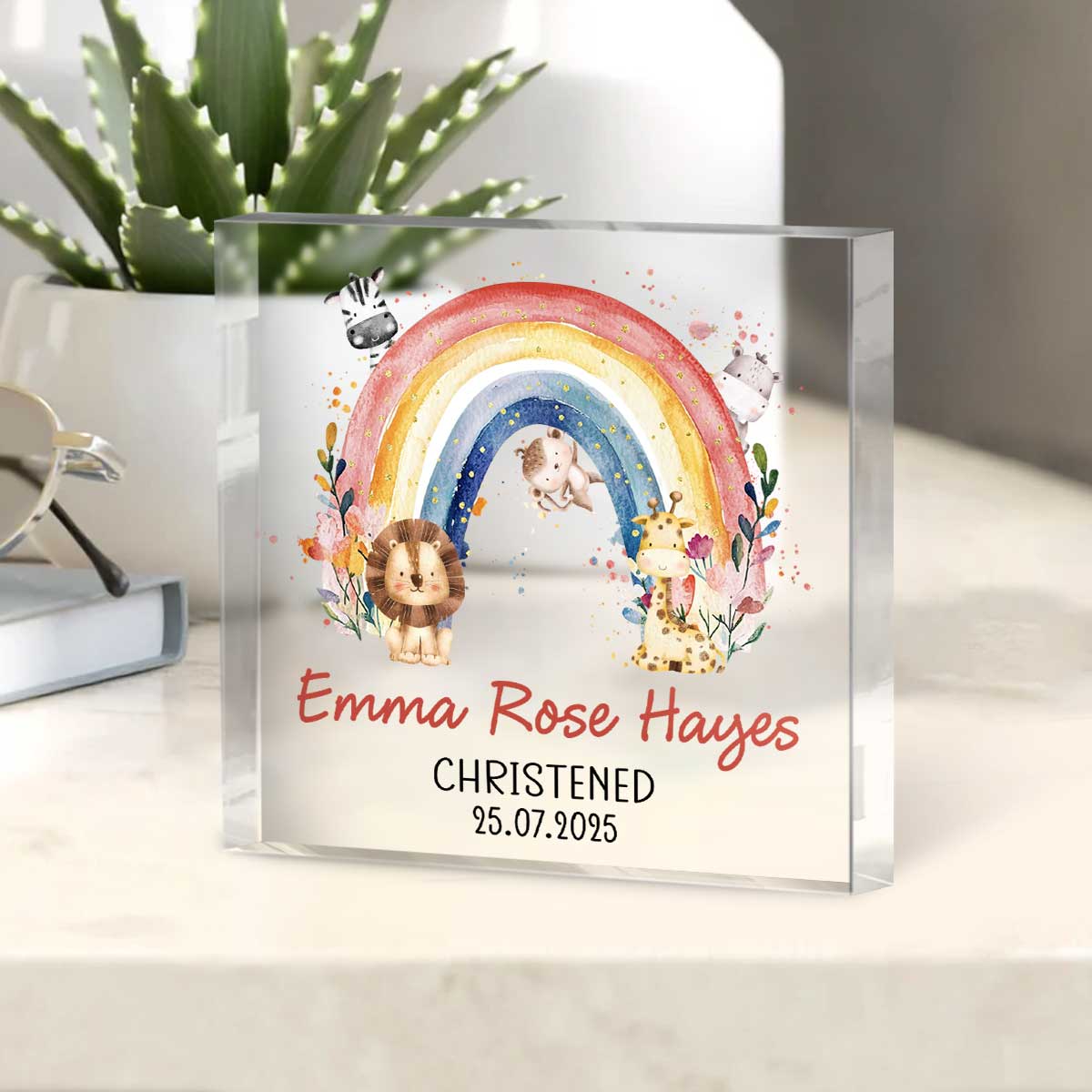 Personalized Christening Plaque, Christening Gift From Godmother
