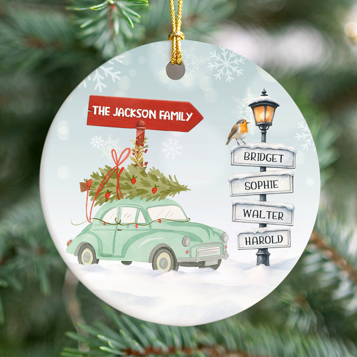 personalized famil christmas ornament 5