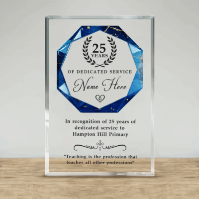 Personalized Years of Service Award Plaque, Employee Recognition Plaque, Work Anniversary Gift, Retirement Gift For Boss or Coworker