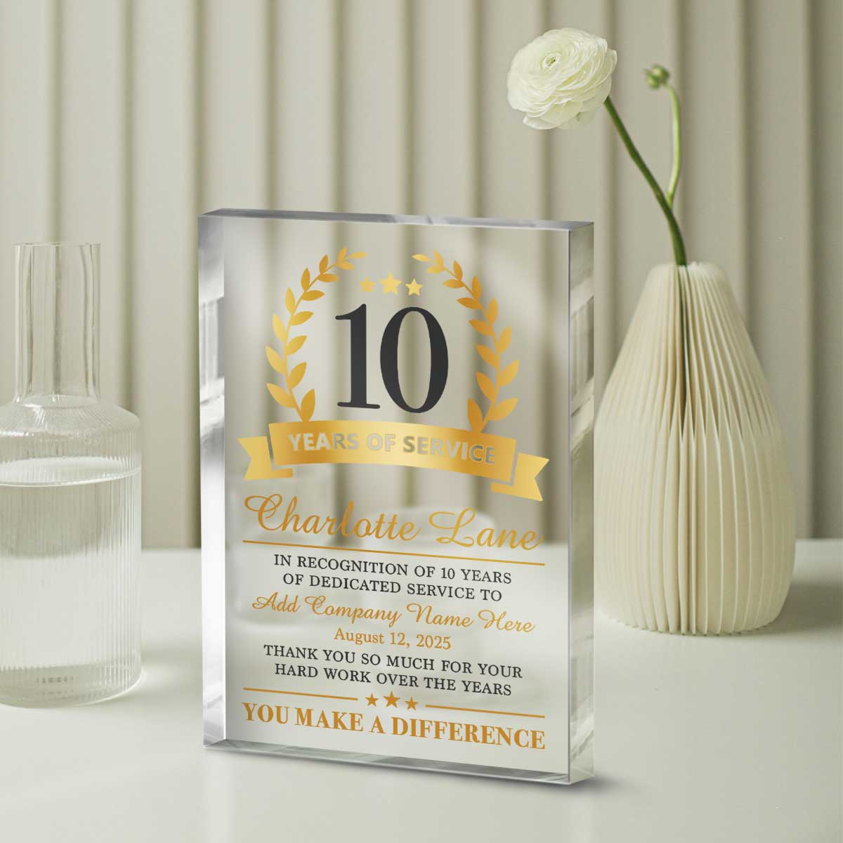 Huquary 50 Pcs Employee Appreciation Awards For Coworker Flower Acrylic Thank You Gifts Trophy - View #11
