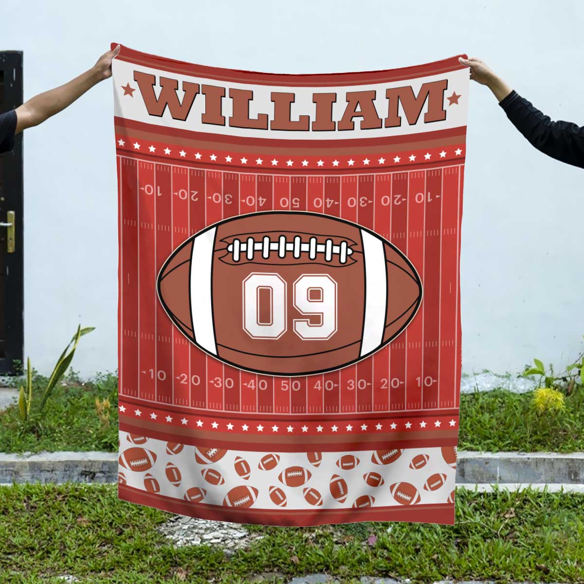 Personalized Football Blanket, Custom Football Blanket with Name and  Number, Football Fleece Blanket, Football Team Gift, Football Gift for Him  - ..., image size:1200x1200