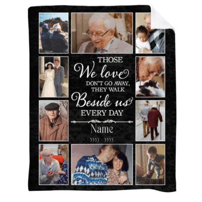Personalized Memorial Photo Blankets, Blanket Memorial For Loss Of Loved One, Bereavement Gift, Sympathy Gift