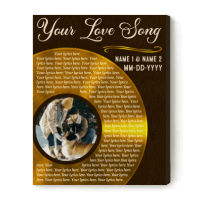 Personalized Song Gifts, Custom Vinyl Record with Photo, Wedding Anniversary Gift, Favorite Song Lyrics Vinyl Record Canvas Print