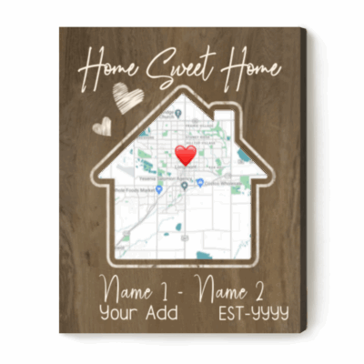 Personalized Housewarming Gifts, Address Map for New Home Gift, Our First Home Print, Home Sweet Home, Customized Realtor Gifts