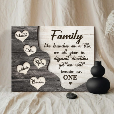 Family Sign With Members Names, Personalized Gift for Family, Anniversary Gift for Parents, Housewarming Gift, Family Christmas Gifts