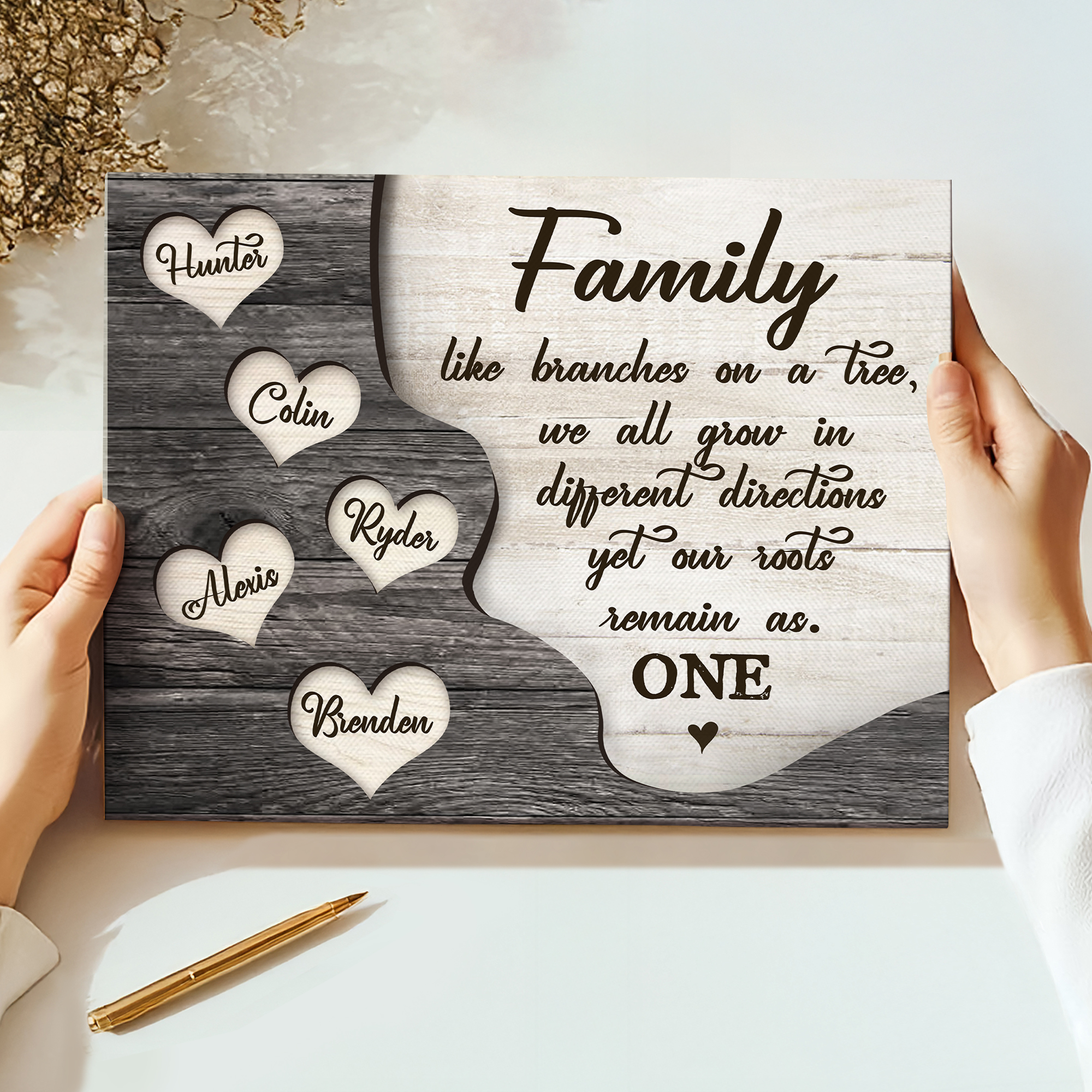 Family Sign With Members Names, Personalized Gift for Family, Anniversary Gift for Parents, Housewarming Gift, Family Christmas Gifts