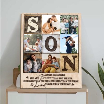 Personalized Gifts For Son, Birthday Gift for Son, Son Photo Collage Print, Mum To Son Gifts, Gift For Son From Father, Grad Gift For Son