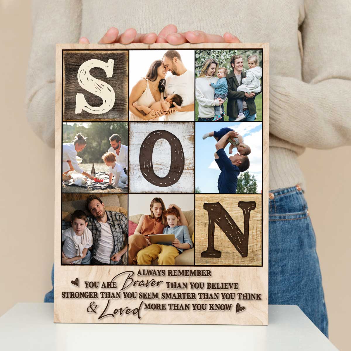 Personalized Gifts For Son, Birthday Gift for Son, Son Photo Collage Print, Mum To Son Gifts, Gift For Son From Father, Grad Gift For Son