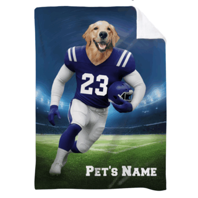 Personalized Dog Blanket-Pet Lover Sport Gift