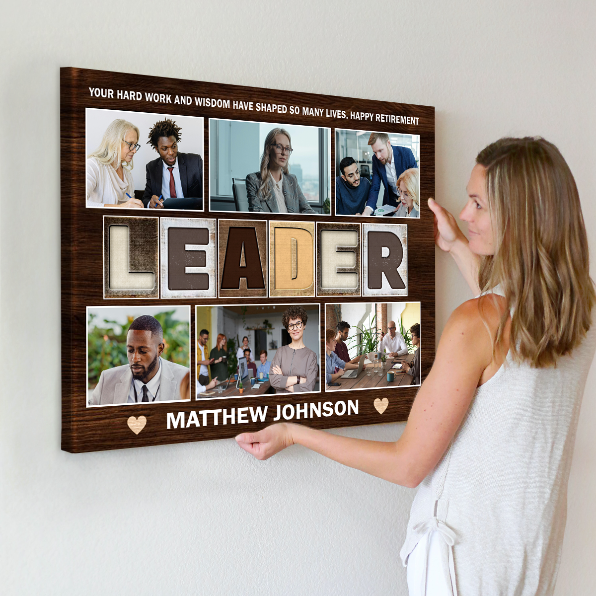 benicee shop personalized leader photo collage canvas