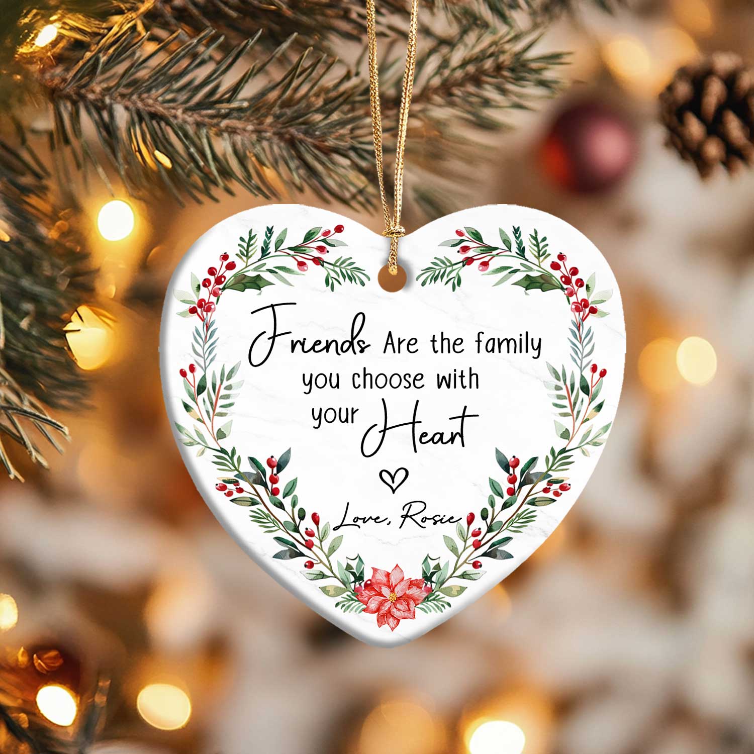 Personalized best friend ornament with custom name