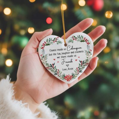 Personalized best friend ornament with custom name