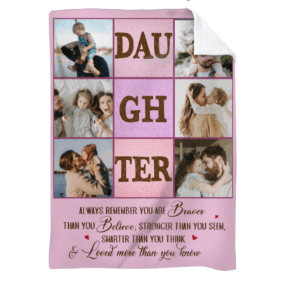Personalized Christmas Gifts 2025 35 Personalized daughter photo blanket with custom pictures and name, sentimental fleece gift from mom and dad.