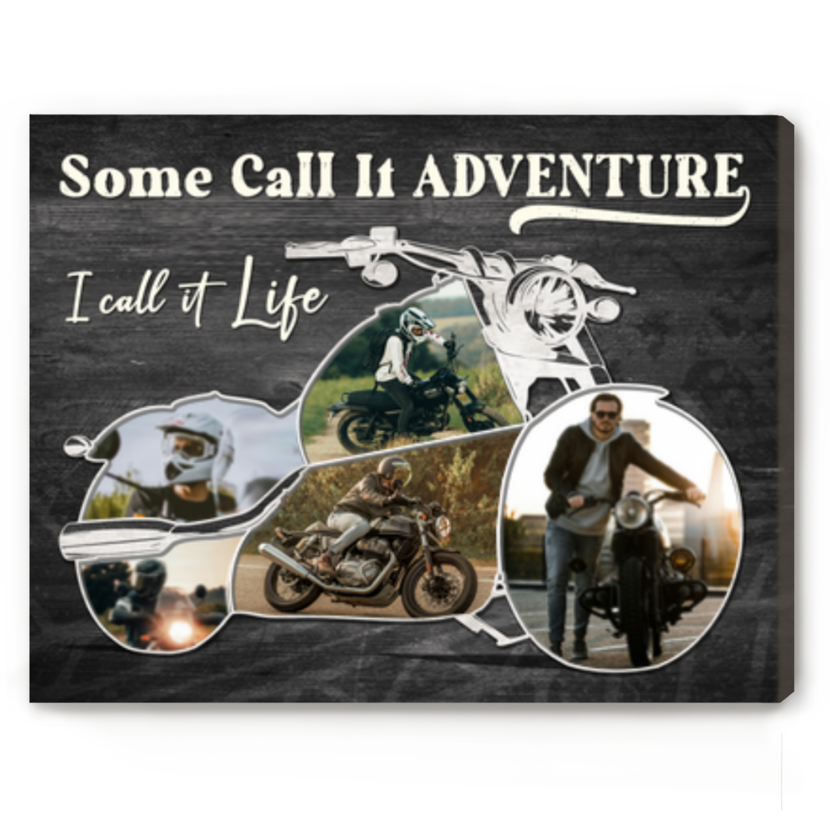 Light Riders Collage Motorcycle Photo Collage Canvas - Personalized Biker Gift, Wall Art ...
