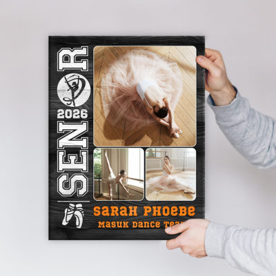 Personalized dance senior night photo canvas with dancer name and collage layout