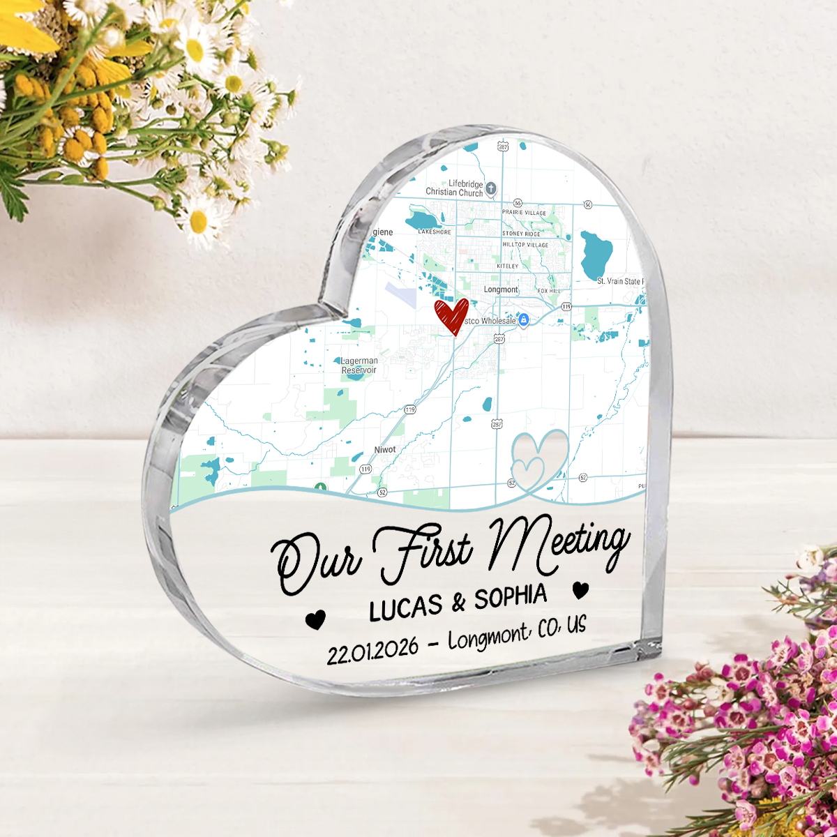 Personalized online dating anniversary canvas with photo – best thing I found online Valentine gift for boyfriend or girlfriend.